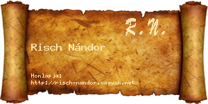 Risch Nándor névjegykártya