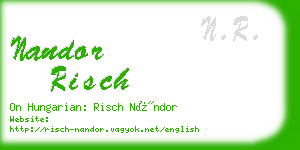 nandor risch business card